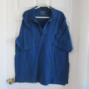 NICKLAUS Golf Short Sleeve Blue Check Polo Shirt EUC (FP)